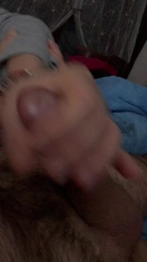 My Wife Gives Me a Gorgeous Night Handjob with a Copious Cum Blast