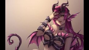Succubus Lily begs for a thick rod to fill her up