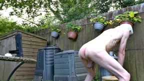 Live Outdoor Strip,dildo and Sounding Show with Cum