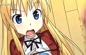Fragile hentai blonde tits licked and cunt pounded intense