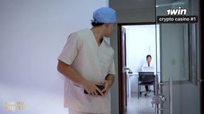 Surgeon Caught in the Act: Steamy Bathroom Encounter During Night Shift