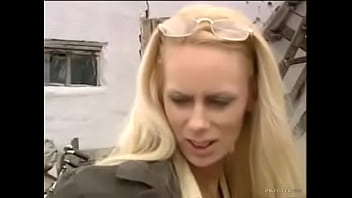 Julia Swen Enjoys a Facial after Sucking off behind the Shed