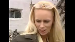 Julia Swen Enjoys a Facial after Sucking off behind the Shed