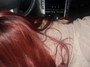 Latina Teen sucks dick for the first time!! Roadhead!! College girl slut!