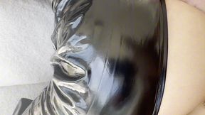 asian slut nicole doshi dresses in all leather to get fucked