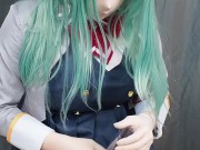 Kigurumi big tits Girl with Toy Cumshot