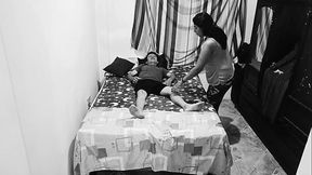 Perverted old man fucks beautiful big-assed masseuse