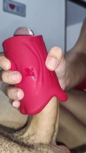 POV - Big Cock and Hot Brunette Wanking of Greedy Pussy