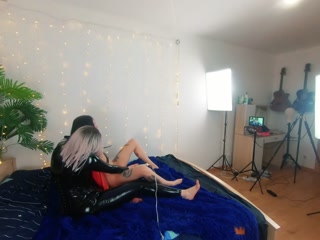 Backstage of pretty lesbian fetish girls doing sex video. Positive Femdom, sex play, latex leather