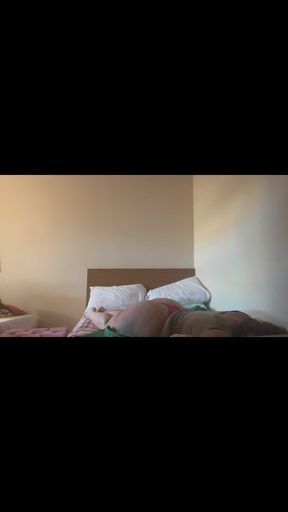 Older women Bends over naked in bed. Busty Hot Mother