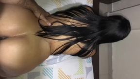 Medellin Colombian babe's amateur ass&#x1F351;-fucked in motel room by doggy after getting taken to Cali