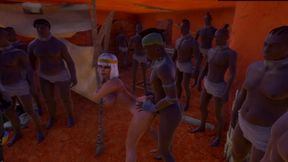 3D Cleopatra gets blacked and covered in hot cum