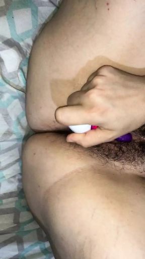 I see that my neighbor masturbates with her dildo and I fuck her with my BBC