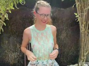 Dry vs Wet Fuck my mouth Cum on glasses - Elena Ross (Trailer)