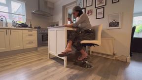 Milf Flip Flops Dangling And Sexy Soles Tease