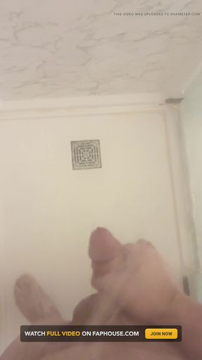 Retired Army Veteran Playing with His Cock in the Shower