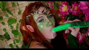 Hot elf girls stretch their holes very hard with big dildos