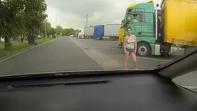 Real BITCH Picked up Betwixt Trucks and Acquire Paid for Sex