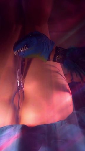 Key moment from &quot;They&#039;re playing a weird game... A Perverted T-Rex nibbles her huge boobs and drools profusely on her pretty&hellip;&quot;