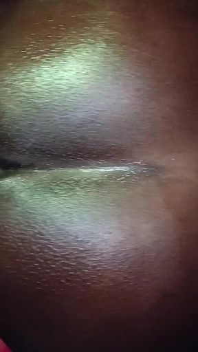 Doggie Stroking This Ebony Ass