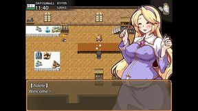 impregnate my harem farm [ breeding hentai game ] ep.37 fucking the blonde pregnant milf again !