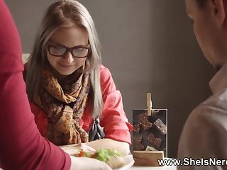 She Is Nerdy - Herda Wisky - Petite nerdy chick loves sex