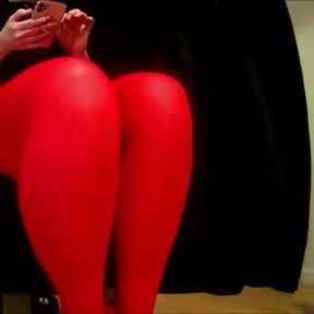 Red pantyhose.