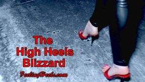 The High Heels Blizzard - Episode 1 - starring: Vicky Heely - Full Feature! - HD - High Heels Stiletto Mules Walking Slippery on Ice and Snow in Town at Night - 720p - MP4