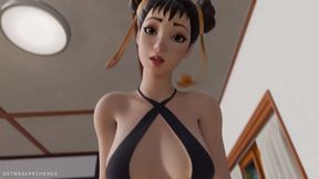 Chun-Li Rides Your Cock Hard for Rough Creampie Orgasm POV