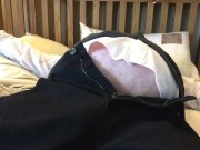 human balloon bed clip in a suit