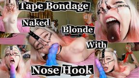 Bondage Naked Blode And Extreme Three Way Nose Hook