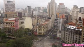 Guy Stimulates Fany Menezes Trans Asshole with a Toy