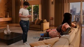 Leo Sucking His Shemale Stepmom Foot In Living Room
