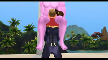 Captain Marvel banged by Thanos