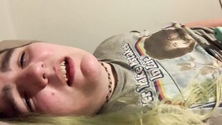 Trans hoe ShawtyTheGoblin spunks with her electro-hitachi