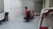 Muscular Hiroya Gives Locker Room Fucked After Erotic Massage