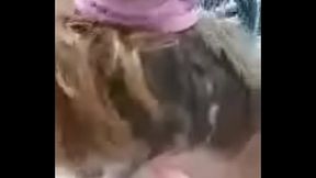 Dick suck by slut in car