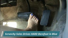 Scrunchy Soles Drives Hard Barefoot in Blue