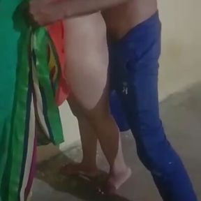 Indian Desi Bhabhi Guna affair Sex With Me in standing position