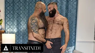 Hunky FTM Trip Richards takes a big dick from his burly partner