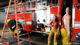 Firefighter Angela's White Bae Squirting Fuckfest