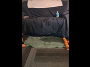 Hot gay twink riding multiple huge dildo's and has pissing orgasms
