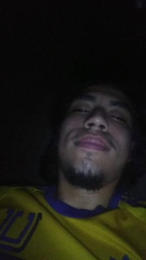 Sexy Man with Tremendous Cock Touching Himself on the Couch