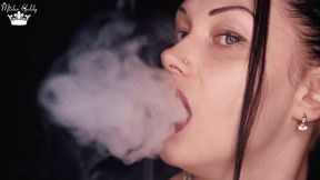 Hookah smoking and lipstick fetish