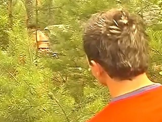 Hot gay fuck as studs fuck in forest