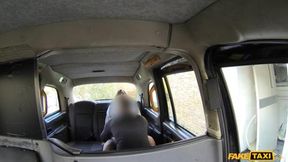 British BBW rides hefty dick in famous taxi