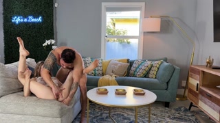 Dick Sucking, Pussy Eating, Hard Fucking Amateur Couple. Ending In A Thick Facial -TheJensensPlay