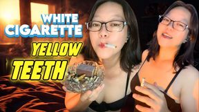Smoking Asian MILF Sucking My White Dunhill Cigarette With Yellow Teeth