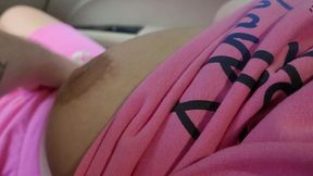 I Let Stranger Touch My Big Tits and Pussy in the Car