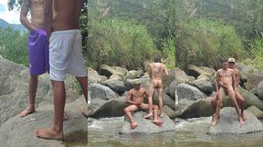 follando con un desconocido en el bosque hasta sacar su jugo